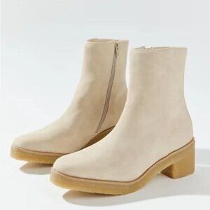 Coconuts by Matisse Elsa‎ Ankle Boot Women's Ivory Leather Side Zipper Size 9M